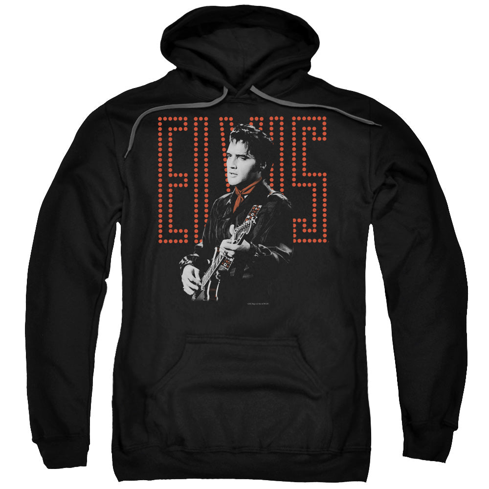 Elvis Presley Red Guitarman Mens Hoodie Black