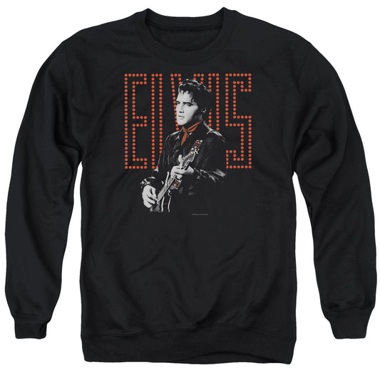 Elvis Presley Red Guitarman Mens Crewneck Sweatshirt Black