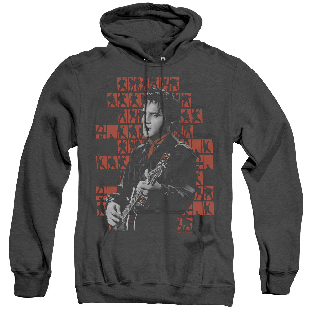 Elvis Presley 1968 Mens Heather Hoodie Black Officially Licensed