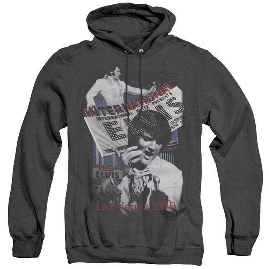Elvis Presley International Hotel Heather Mens Hoodie Black