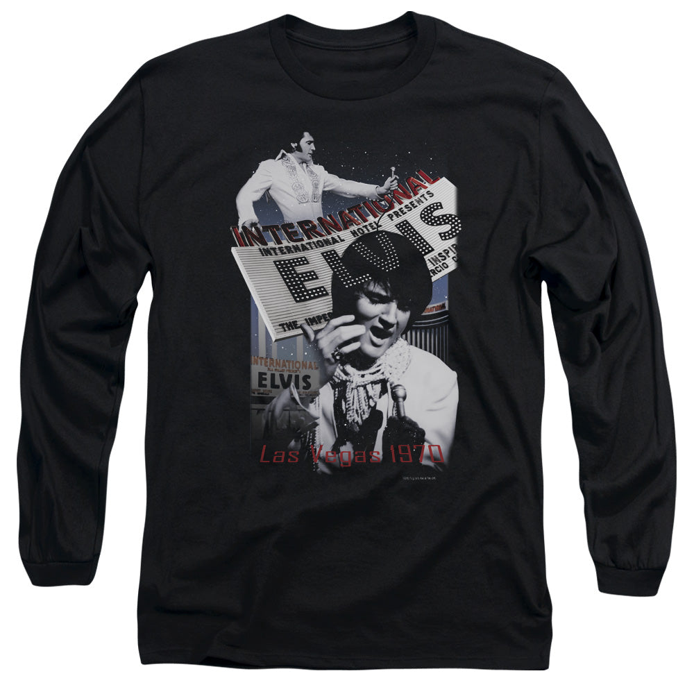 Elvis Presley International Hotel Mens Long Sleeve Shirt Black