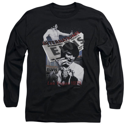 Elvis Presley International Hotel Mens Long Sleeve Shirt Black