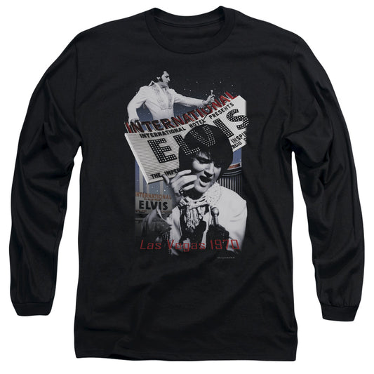 Elvis Presley International Hotel Mens Long Sleeve Shirt Black