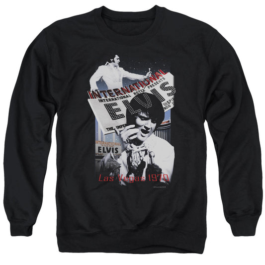 Elvis Presley International Hotel Mens Crewneck Sweatshirt Black