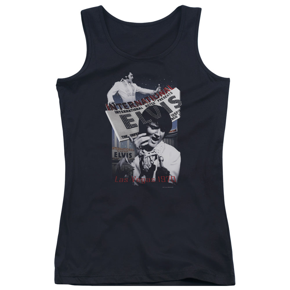 Elvis Presley International Hotel Womens Tank Top Shirt Black