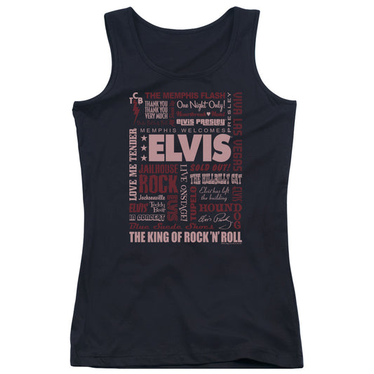 Elvis Presley Whole Lotta Type Womens Tank Top Shirt Black