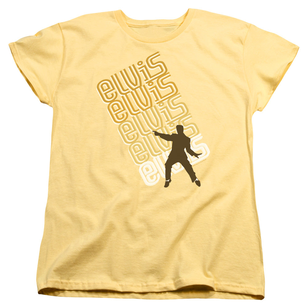 Elvis Presley Pointing Womens T Shirt Yellow