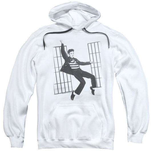 Elvis Presley Jailhouse Rock Mens Hoodie White