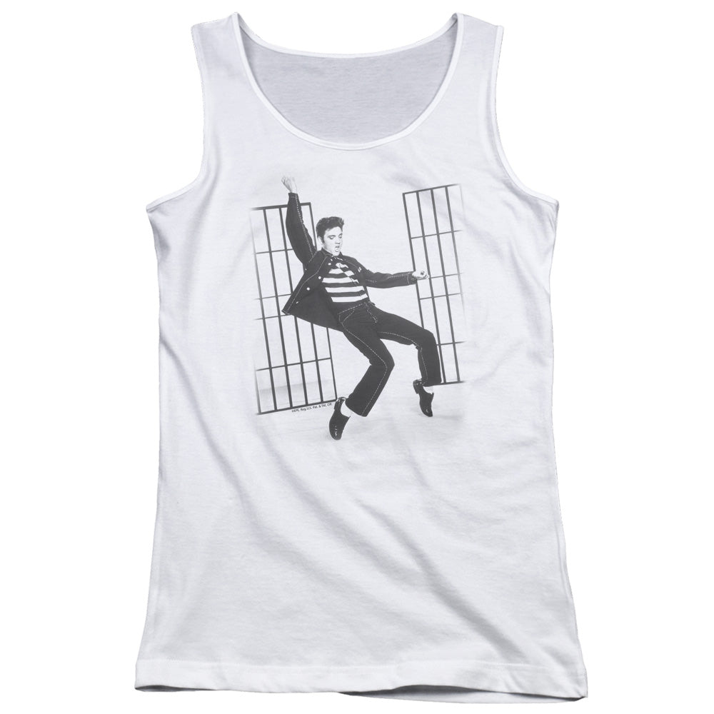 Elvis Presley Jailhouse Rock Womens Tank Top Shirt White