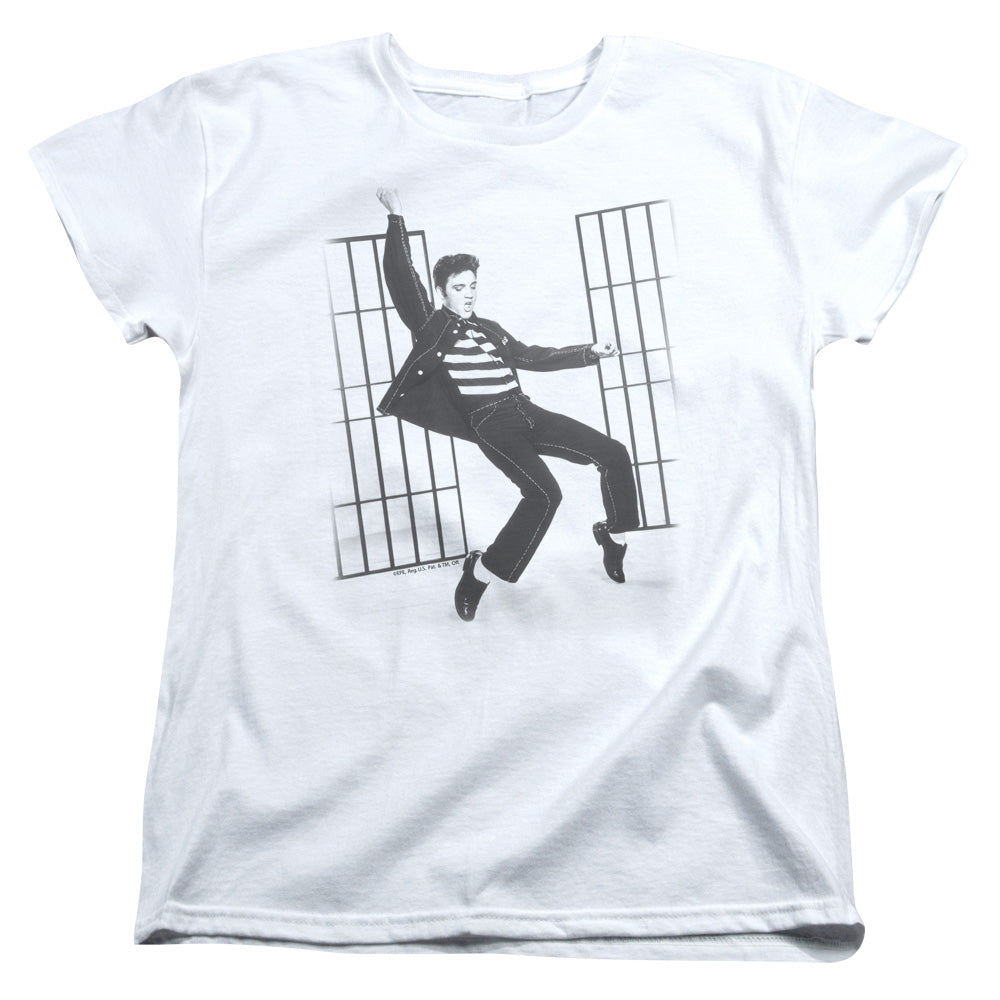 Elvis Presley Jailhouse Rock Womens T Shirt White