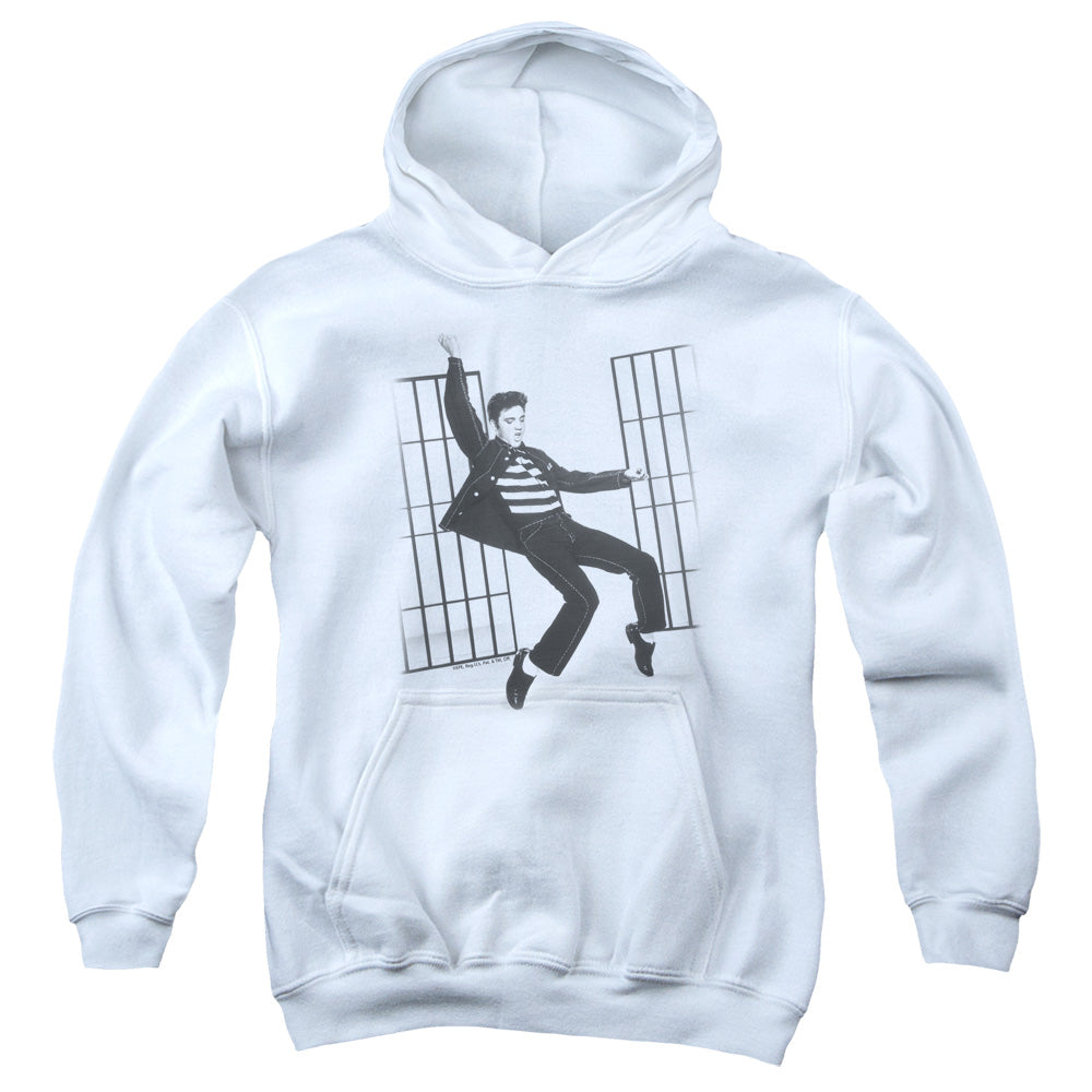Elvis Presley Jailhouse Rock Kids Youth Hoodie White