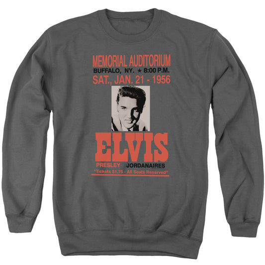 Elvis Presley Buffalo 1956 Mens Crewneck Sweatshirt Charcoal