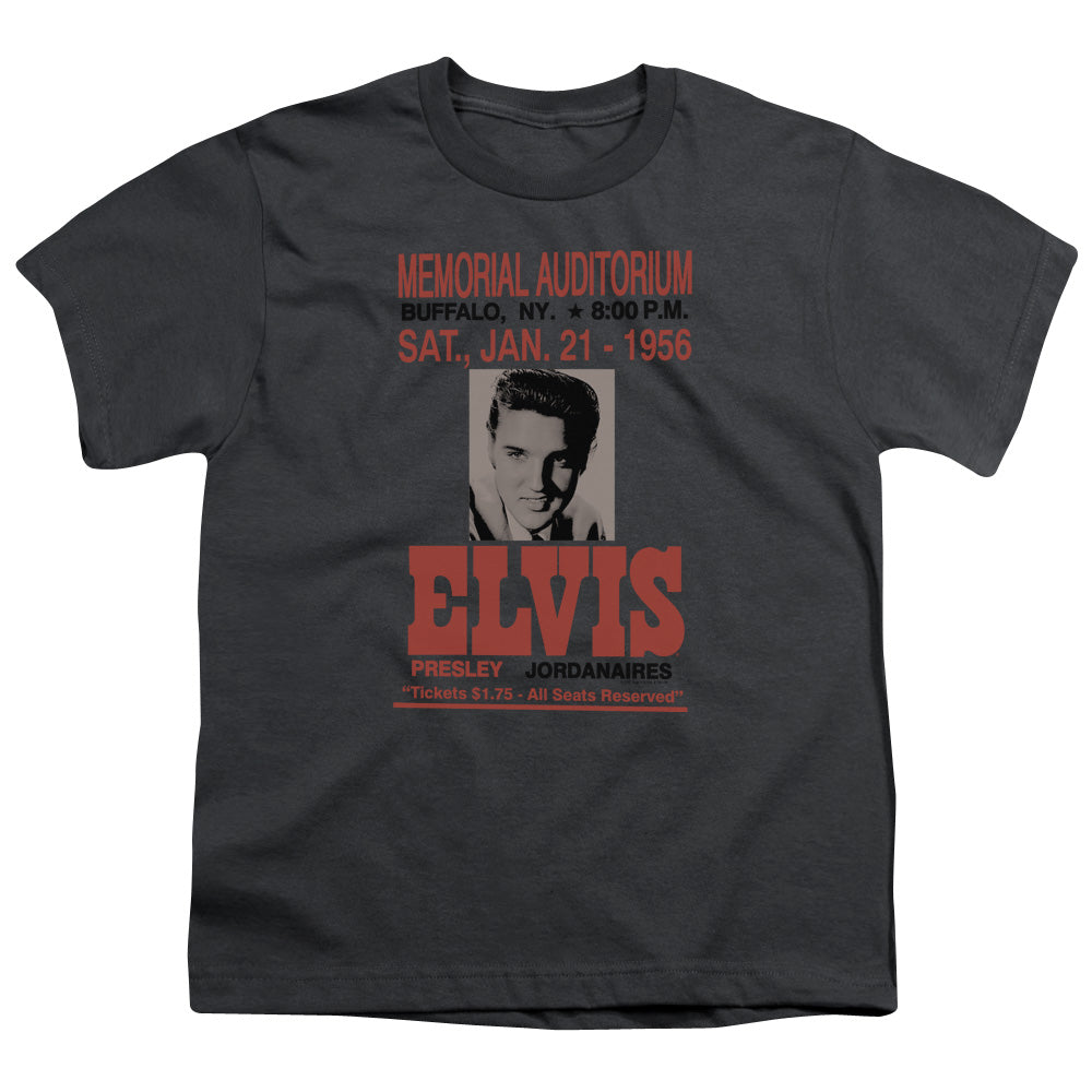 Elvis Presley Buffalo 1956 Kids Youth T Shirt Charcoal