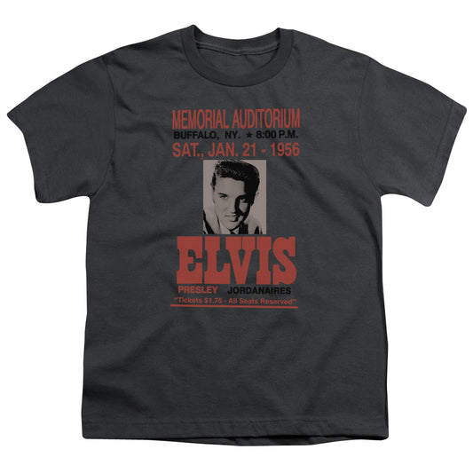 Elvis Presley Buffalo 1956 Kids Youth T Shirt Charcoal