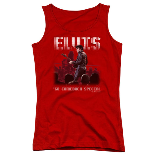 Elvis Presley Return of the King Womens Tank Top Shirt Red