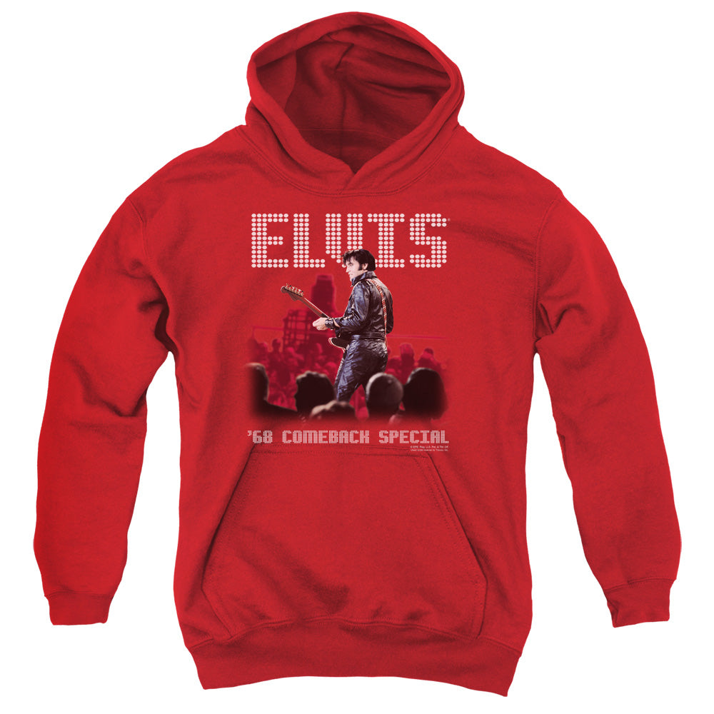 Elvis Presley Return of the King Kids Youth Hoodie Red