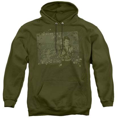 Elvis Presley That 70s Elvis Mens Hoodie Military Green
