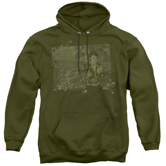 Elvis Presley That 70s Elvis Mens Hoodie Military Green