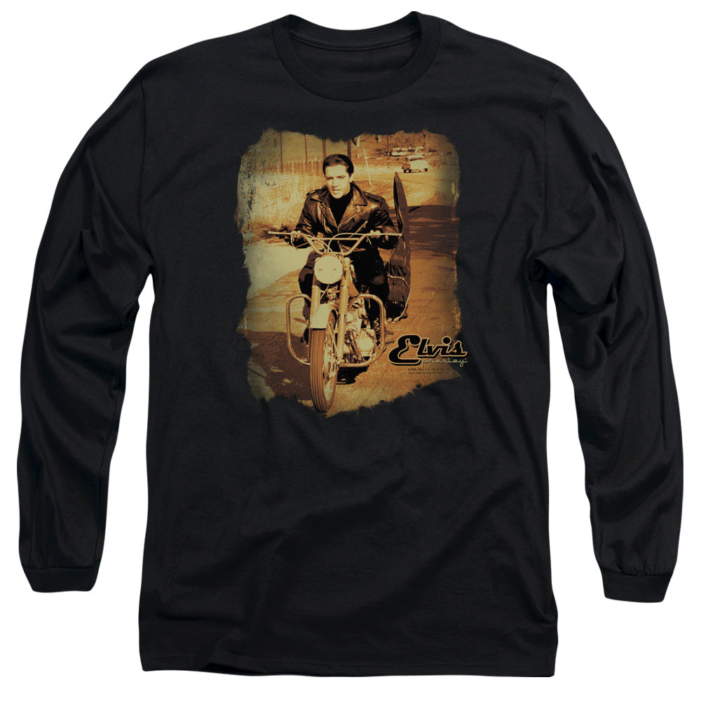 Elvis Presley Hit the Road Mens Long Sleeve Shirt Black