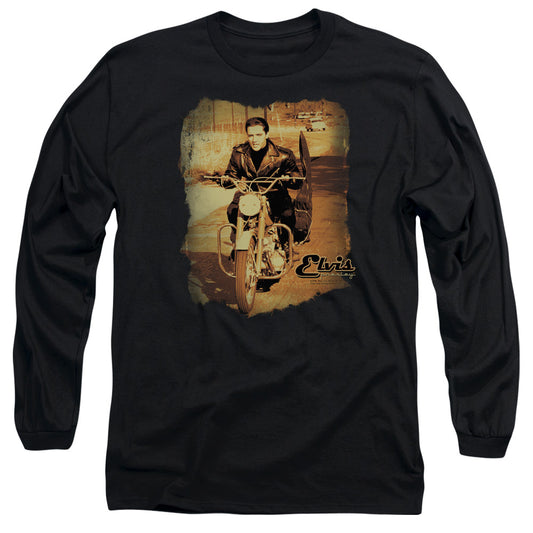 Elvis Presley Hit the Road Mens Long Sleeve Shirt Black