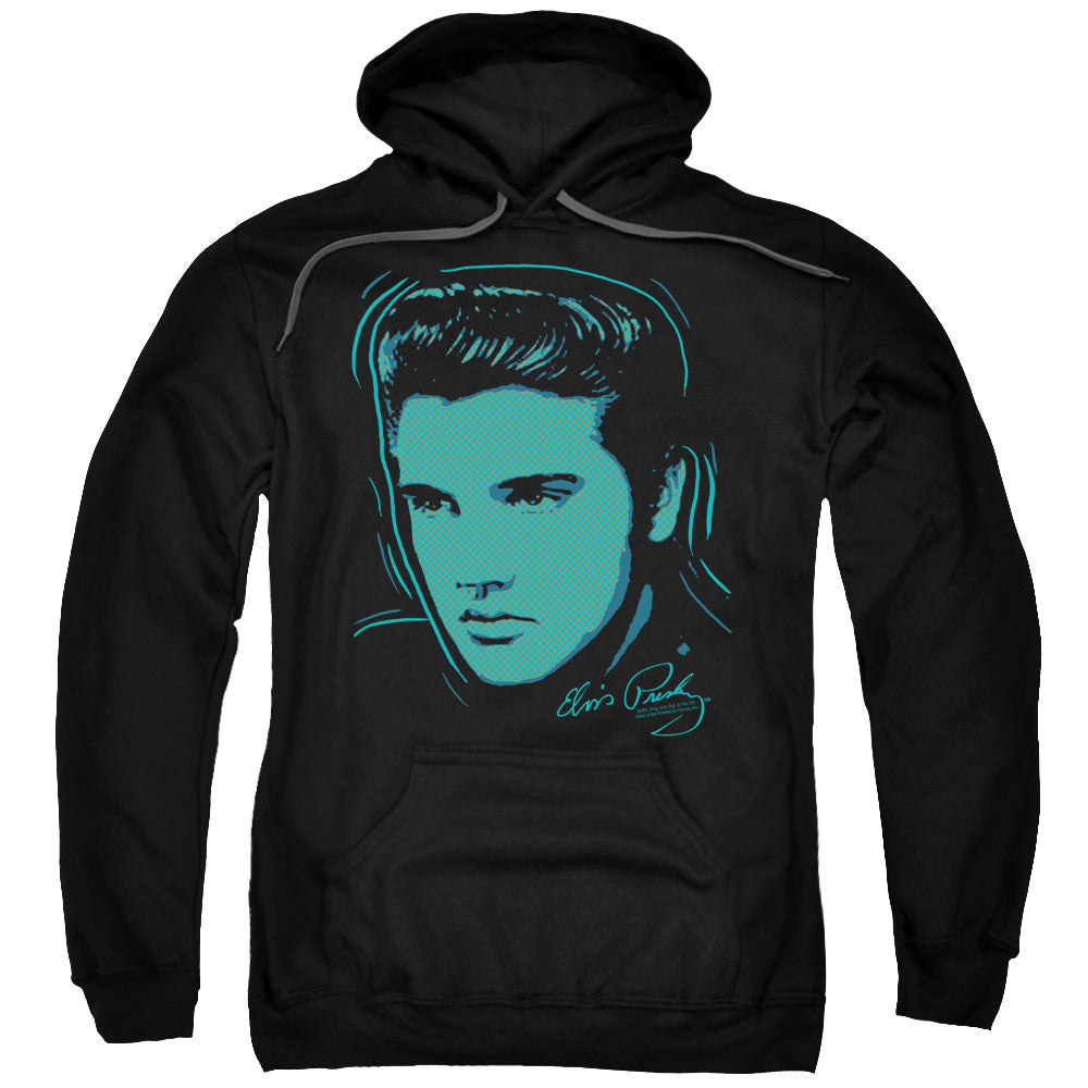Elvis Presley Young Dots Mens Hoodie Black