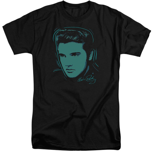 Elvis Presley Young Dots Mens Tall T Shirt Black