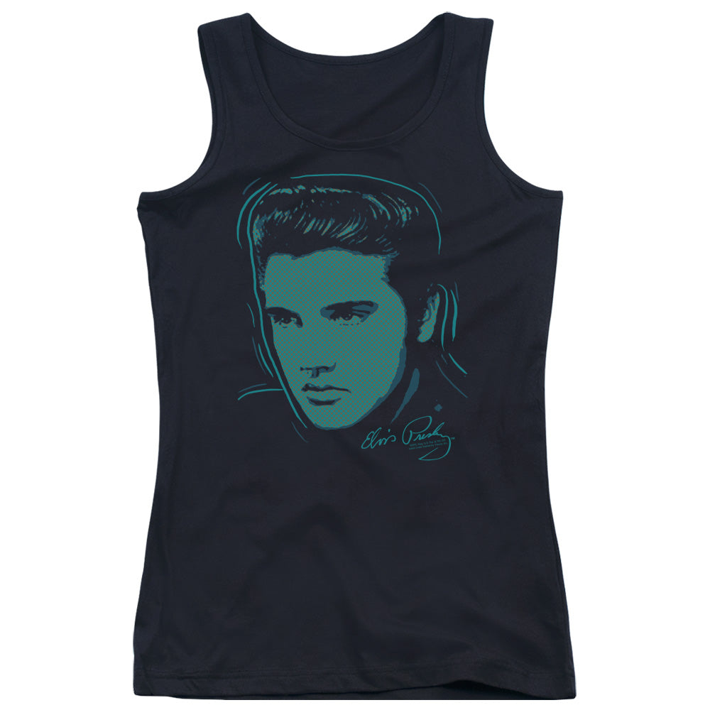 Elvis Presley Young Dots Womens Tank Top Shirt Black