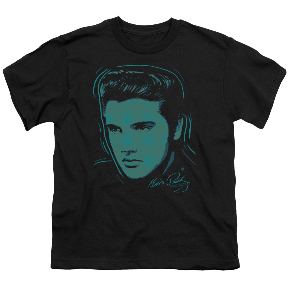 Elvis Presley Young Dots Kids Youth T Shirt Black