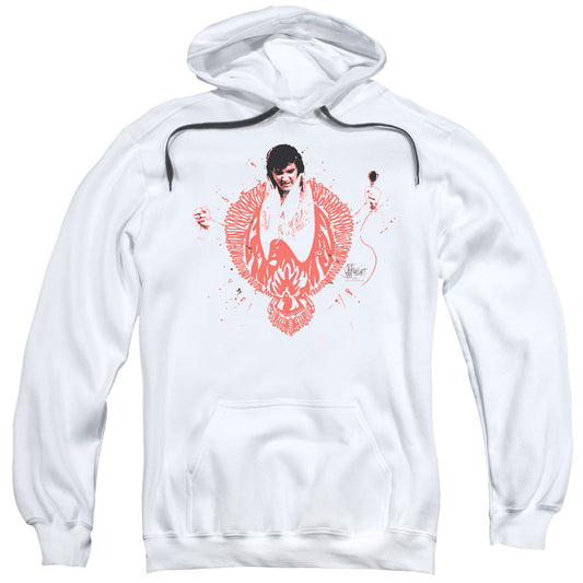 Elvis Presley Red Phoenix Mens Hoodie White