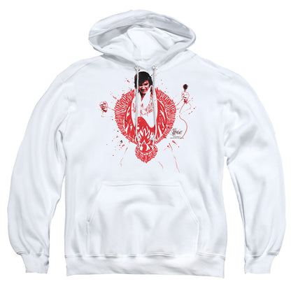 Elvis Presley Red Pheonix Mens Hoodie White Officially Licensed