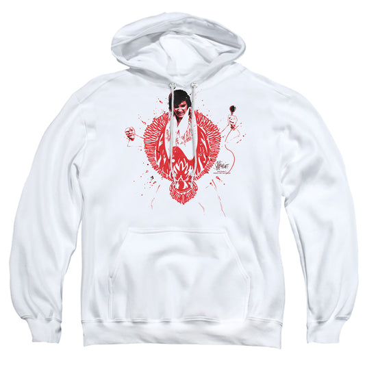 Elvis Presley Red Pheonix Mens Hoodie White Officially Licensed