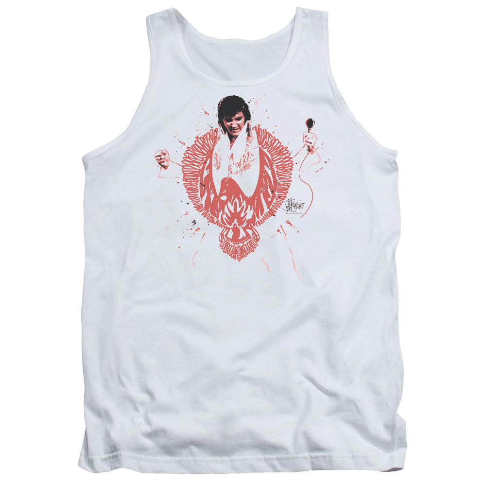 Elvis Presley Red Phoenix Mens Tank Top Shirt White