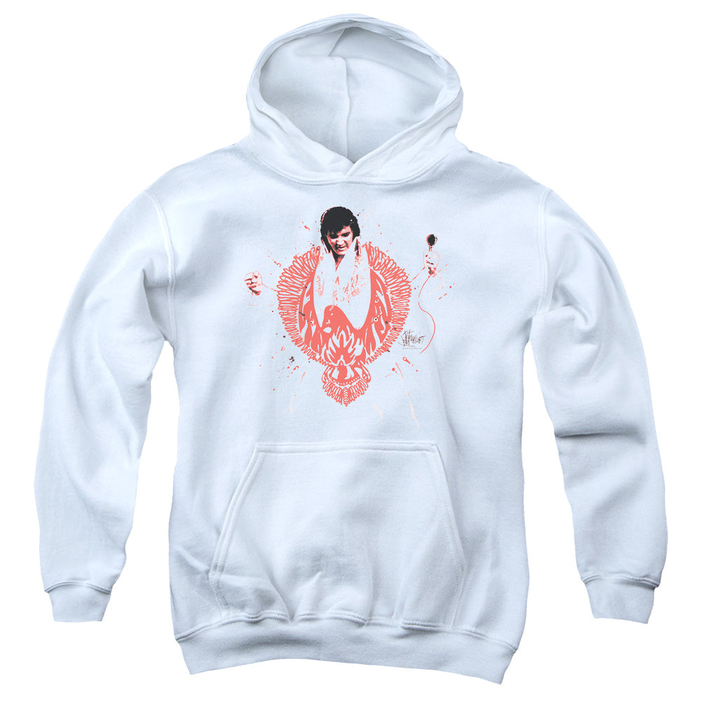 Elvis Presley Red Phoenix Kids Youth Hoodie White