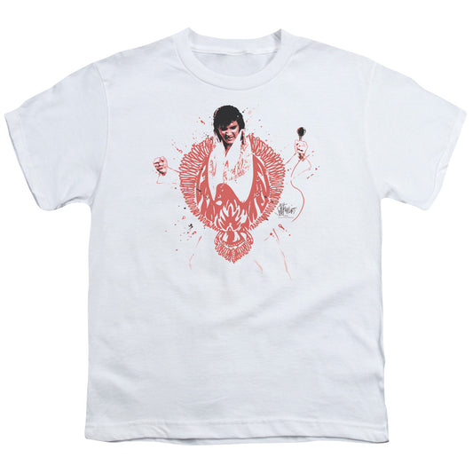 Elvis Presley Red Phoenix Kids Youth T Shirt White