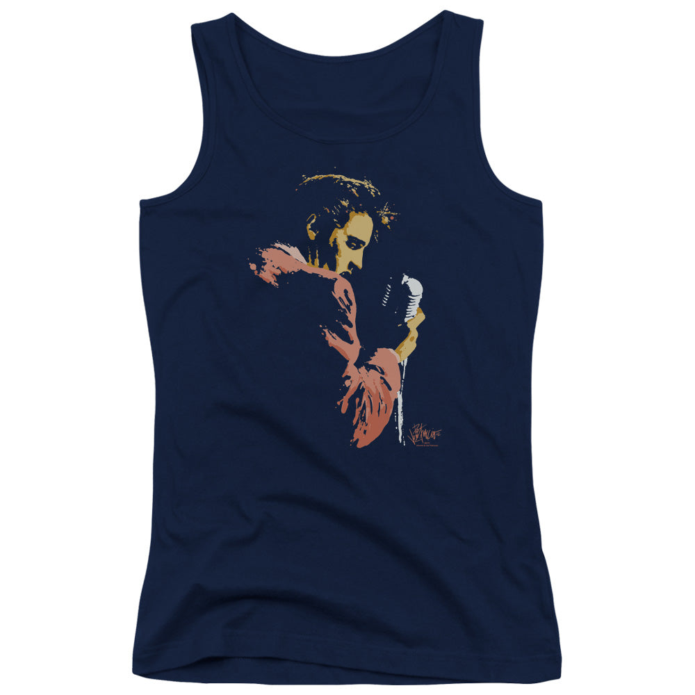 Elvis Presley Early Elvis Womens Tank Top Shirt Navy Blue