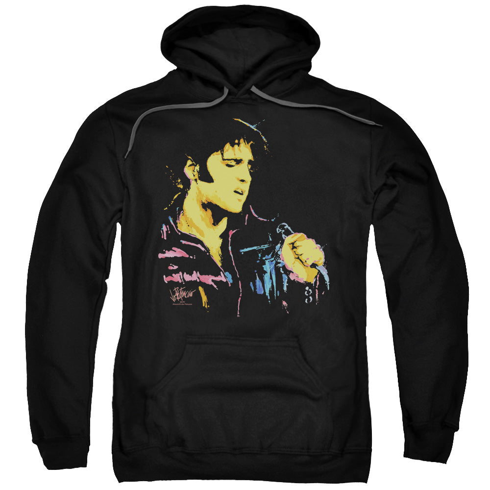 Elvis Presley Neon Elvis Mens Hoodie Black