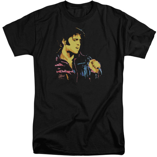 Elvis Presley Neon Elvis Mens Tall T Shirt Black