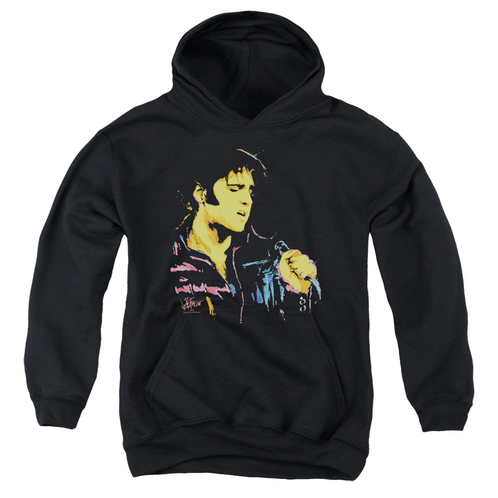 Elvis Presley Neon Elvis Kids Youth Hoodie Black