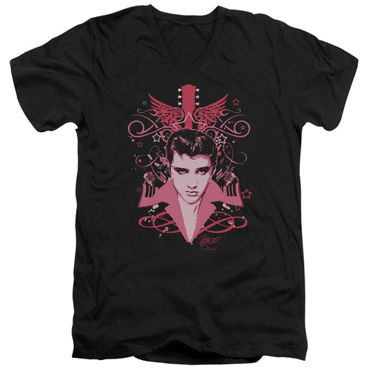 Elvis Presley Lets Face It Mens Slim Fit V-Neck T Shirt Black