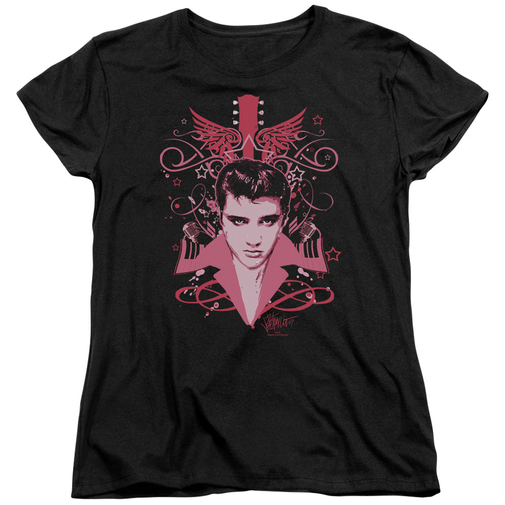 Elvis Presley Lets Face It Womens T Shirt Black