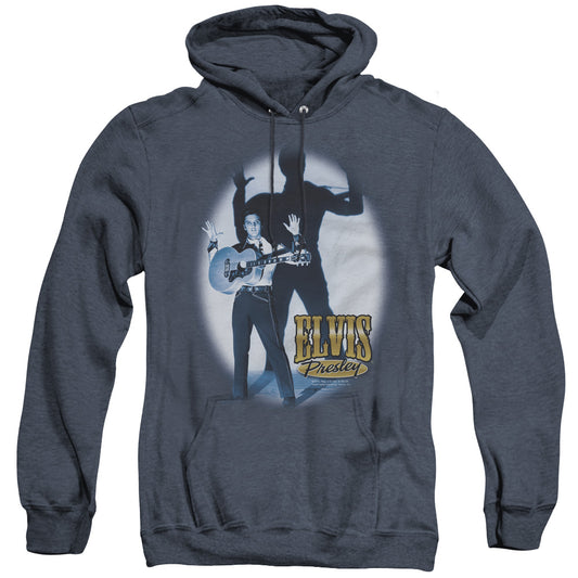 Elvis Presley Hands Up Heather Mens Hoodie Navy