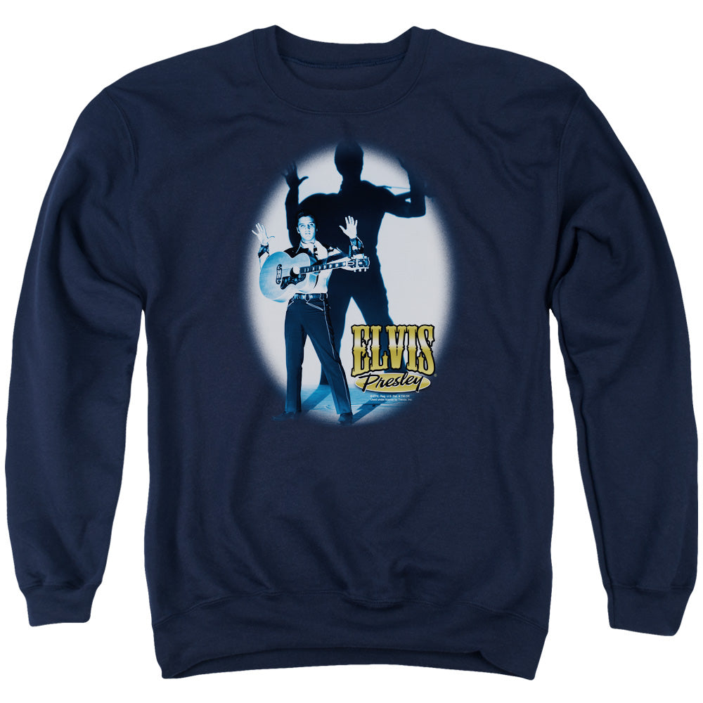 Elvis Presley Hands Up Mens Crewneck Sweatshirt Navy