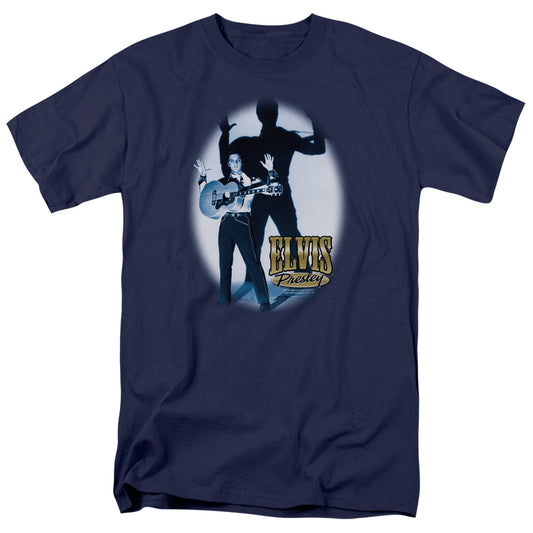 Elvis Presley Hands Up Mens T Shirt Navy