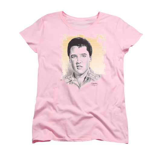 Elvis Presley Matinee Idol Womens T Shirt Pink