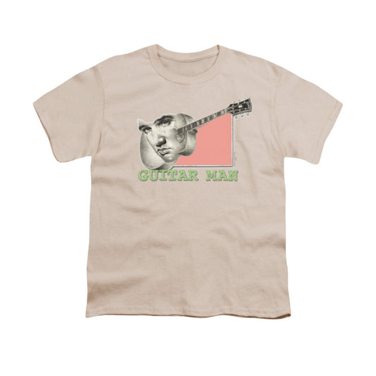 Elvis Presley Guitar Man Kids Youth T Shirt Cream