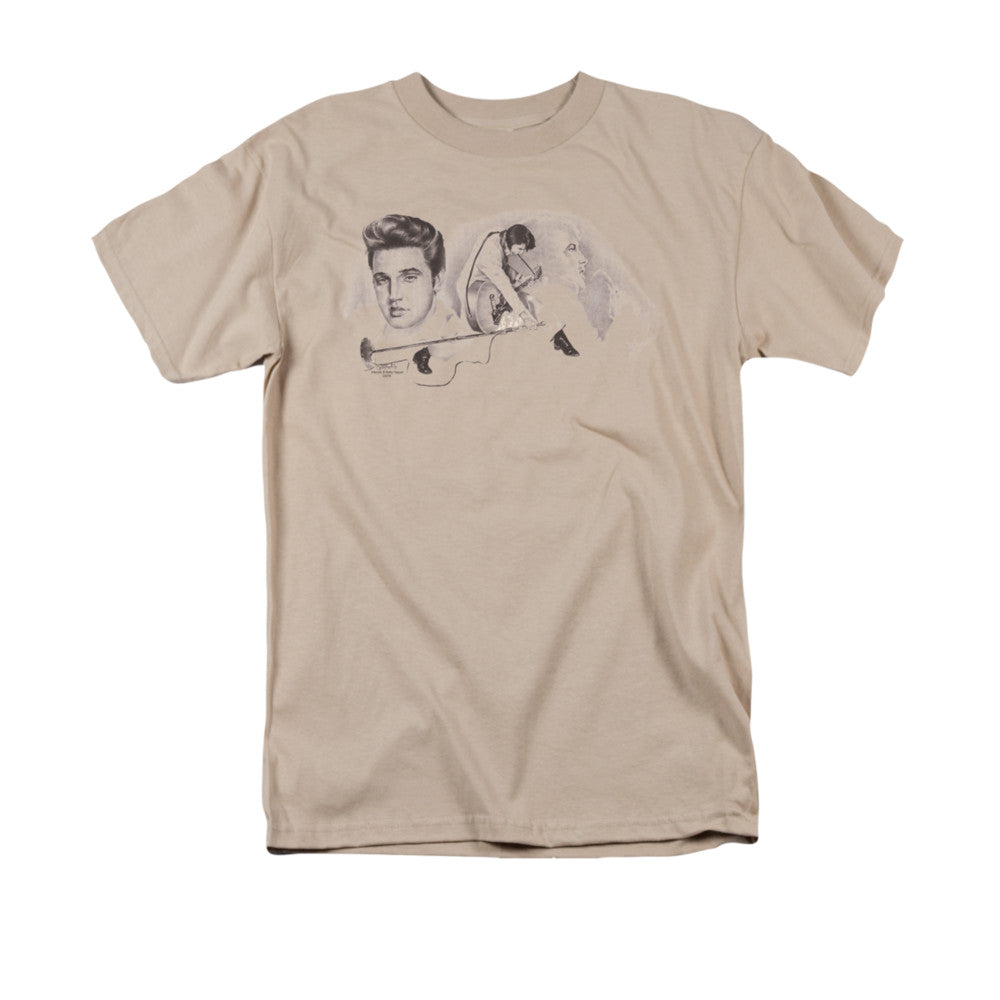 Elvis Presley American Trilogy Mens T Shirt Sand