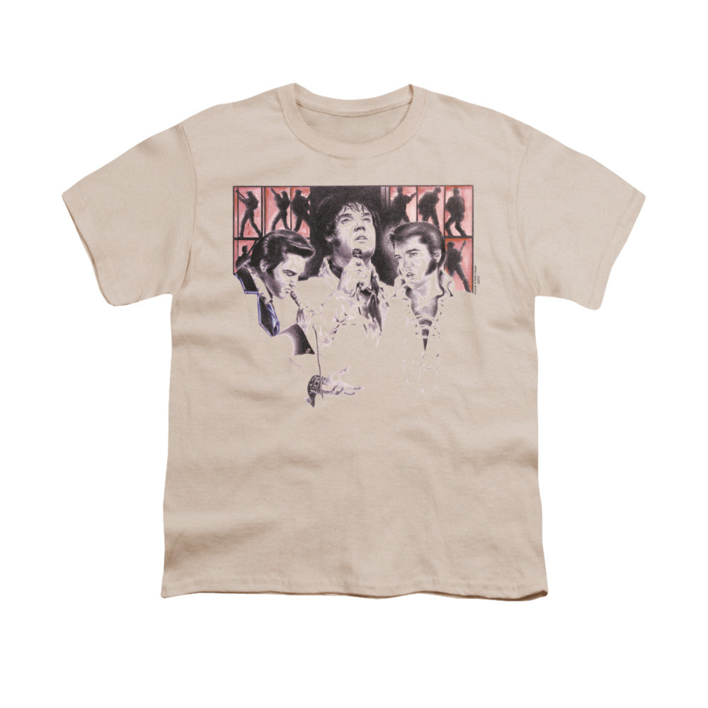 Elvis Presley in Concert Kids Youth T Shirt Cream