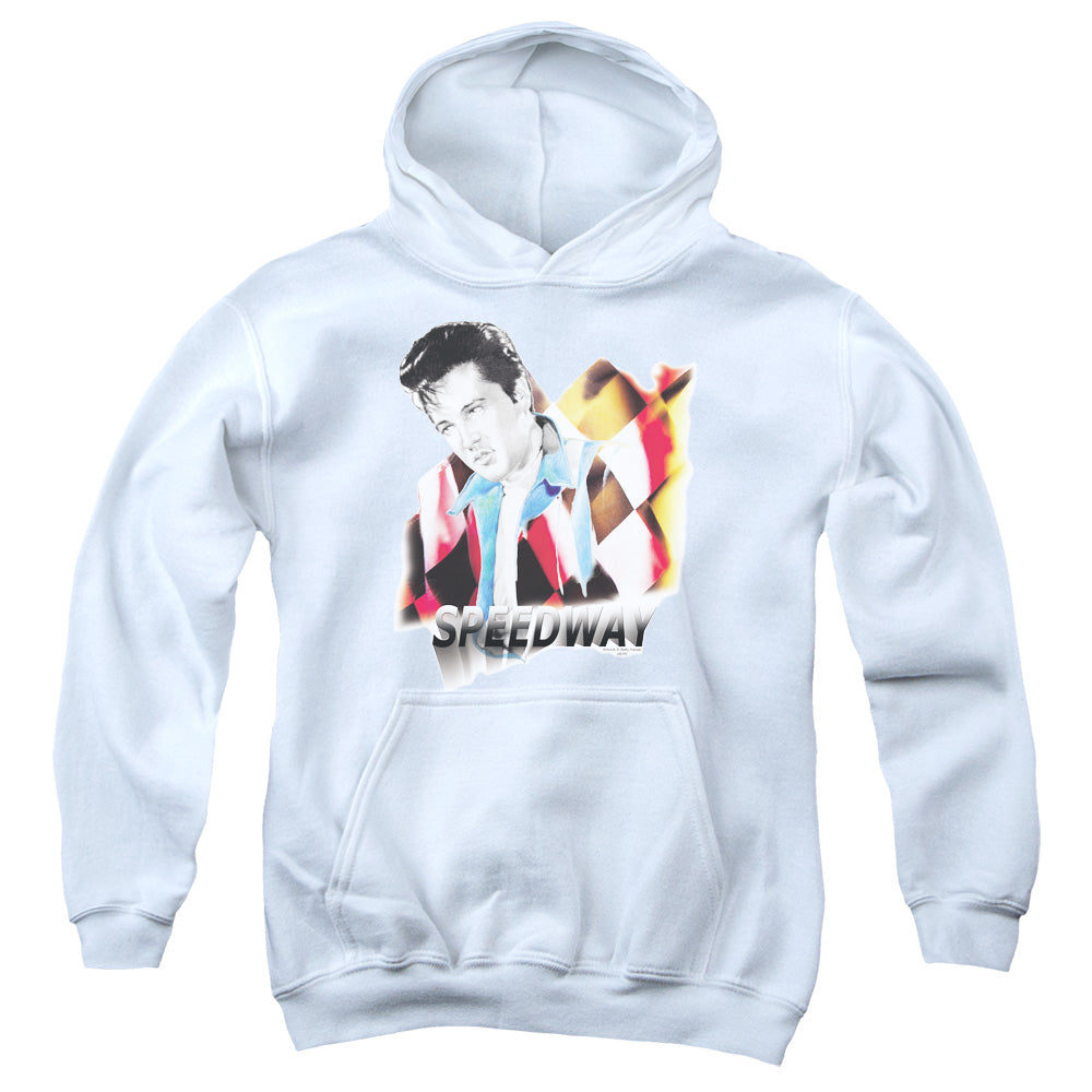 Elvis Presley Speedway Kids Youth Hoodie White