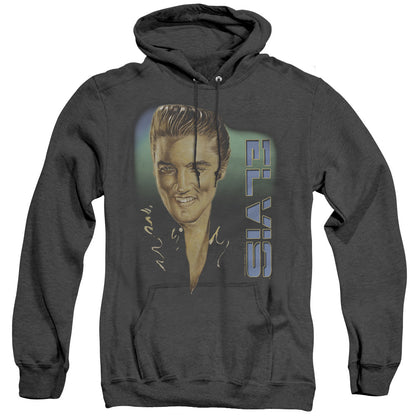 Elvis Presley Elvis 56 Mens Heather Hoodie Black Officially Licensed