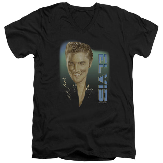 Elvis Presley Elvis 56 Mens Slim Fit V-Neck T Shirt Black